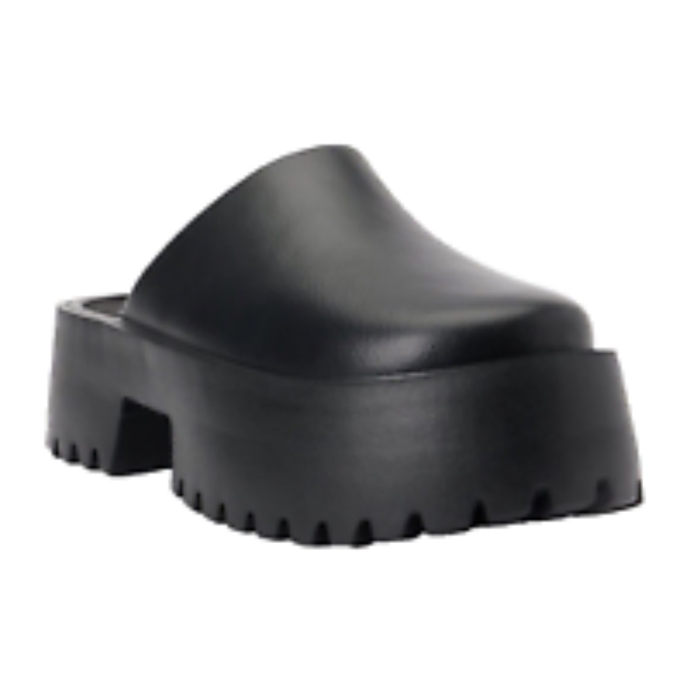 Jeffrey Campbell‎ Womens 8 Clogge Black Slip On Chunky Platform Mule Shoes - Picture 3 of 10